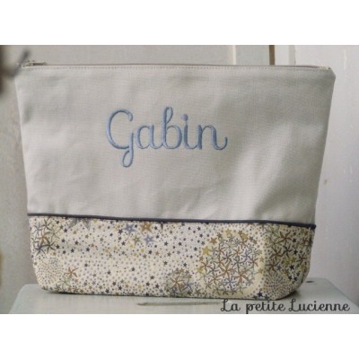 Trousse de toilette personnalisable liberty enfant grand format.