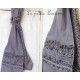 Foulard en liberty et voile de coton gris