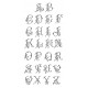 Lucienne: monogramme 2 initiales à coudre