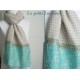 Foulard en liberty Betsy Céladon et liberty capel turquoise- épuisé