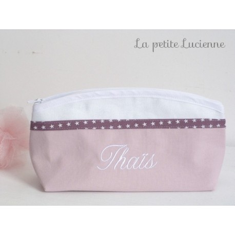 Trousse d'école personnalisée Rose