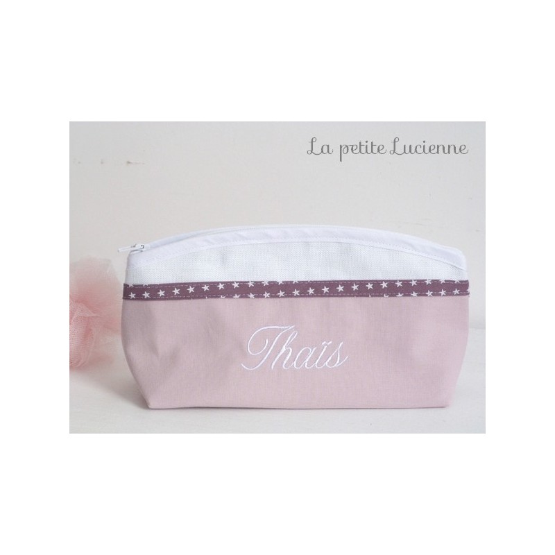 Trousse d'école personnalisée Rose