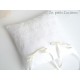 Coussin d'alliances, coussin mariage en lin