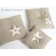 Lot de coussin parfumé de lavande en lin et étoiles