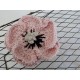 Broche crochet rose 