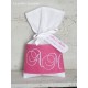 Sachet de mariage fushia et blanc