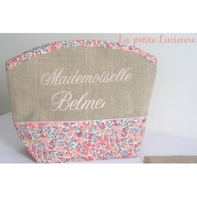 Trousse personnalisable liberty Pois de senteur