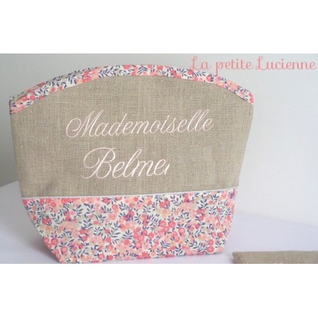 Trousse personnalisable liberty Pois de senteur