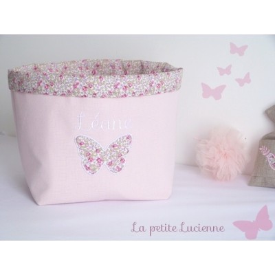 Panier de rangement en liberty Rose