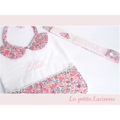 Babybox en liberty Pois de senteur -personnalisée