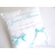 coussin mariage turquoise