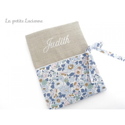 Carnet de santé liberty Betsy bleu denim