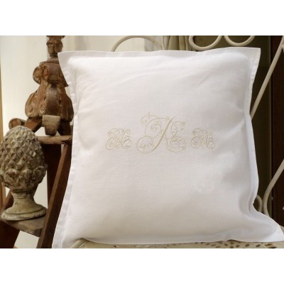 TRIPTYQUE: Housse de coussin monogramme