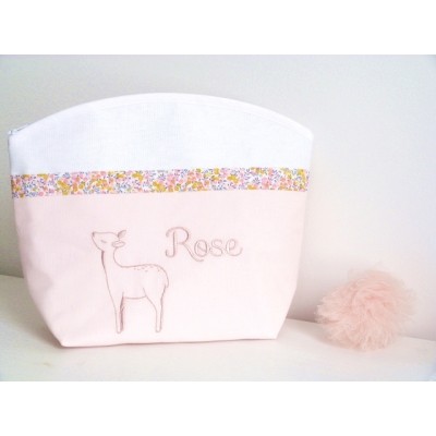 Trousse de toilette biche et liberty