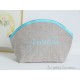 Trousse turquoise et lin