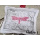 My love: coussin de porte en drap ancien