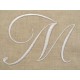 monogramme blanc et gris