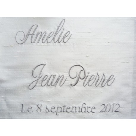 Mariage monogramme et coussin alliance