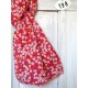 Chèche foulard en liberty Mitsi Rouge Rose