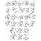 FLEUR: monogramme à coudre en médaillon